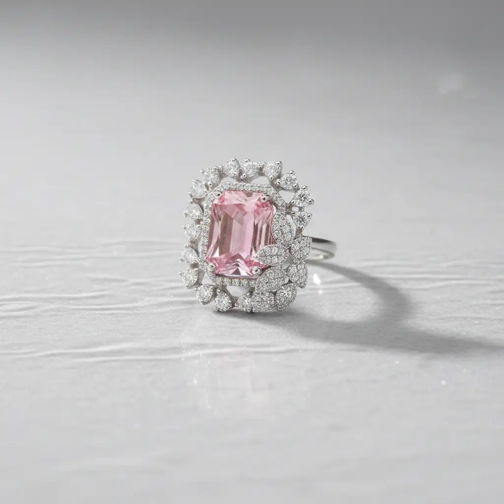 Royal Red Stone Statement Ring for Women | Square Crystal Cocktail Ring Imitation Jewellery | ImiStyleJewellery - Imistyle Jewellery
