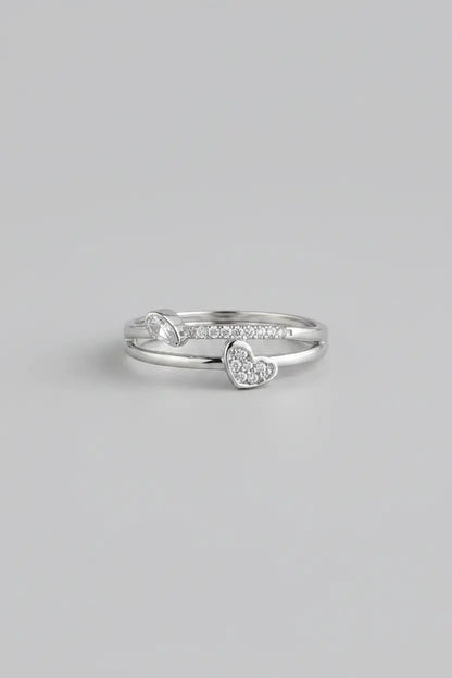 Heart Design Adjustable Ring for Women | Elegant Imitation Jewellery Zircon Heart Ring – ImistyleJewellery - Imistyle Jewellery