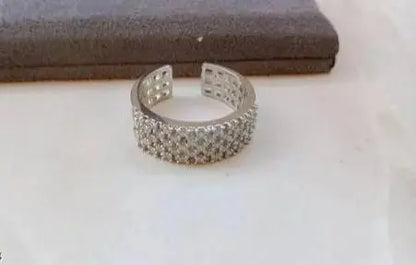 Luxury Wide Band Crystal Ring for Women | Statement Diamond Style Ring | Premium Imitation Jewellery | ImiStyleJewellery - Imistyle Jewellery