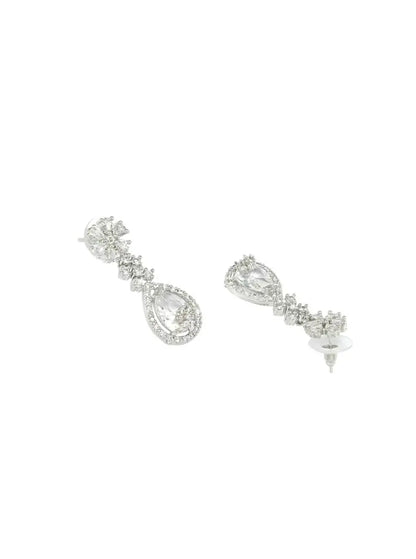 Pear Cut Crystal Necklace Set for Women | Elegant Imitation Jewellery Teardrop Design Necklace with Earrings – ImistyleJewellery - Imistyle Jewellery