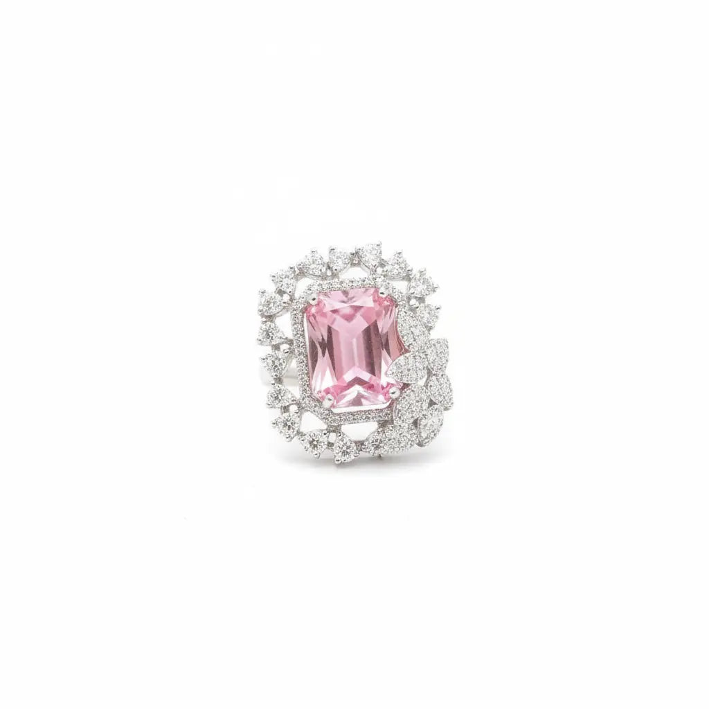 Royal Red Stone Statement Ring for Women | Square Crystal Cocktail Ring Imitation Jewellery | ImiStyleJewellery - Imistyle Jewellery