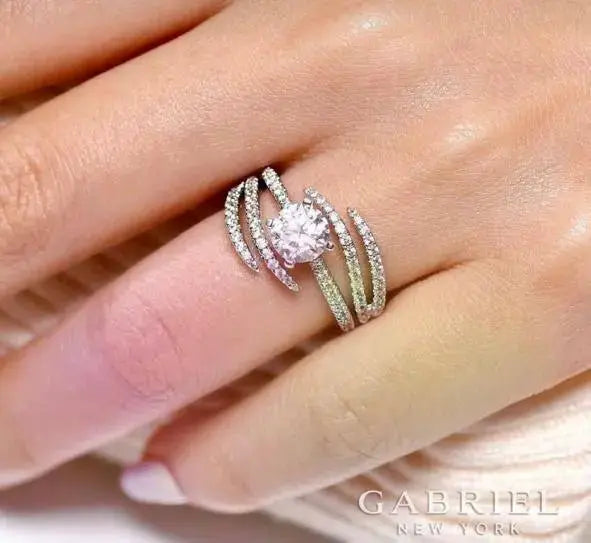 Elegant Crystal Wrap Ring for Women | Double Band Adjustable Diamond Style Imitation Jewellery Ring | ImiStyleJewellery - Imistyle Jewellery