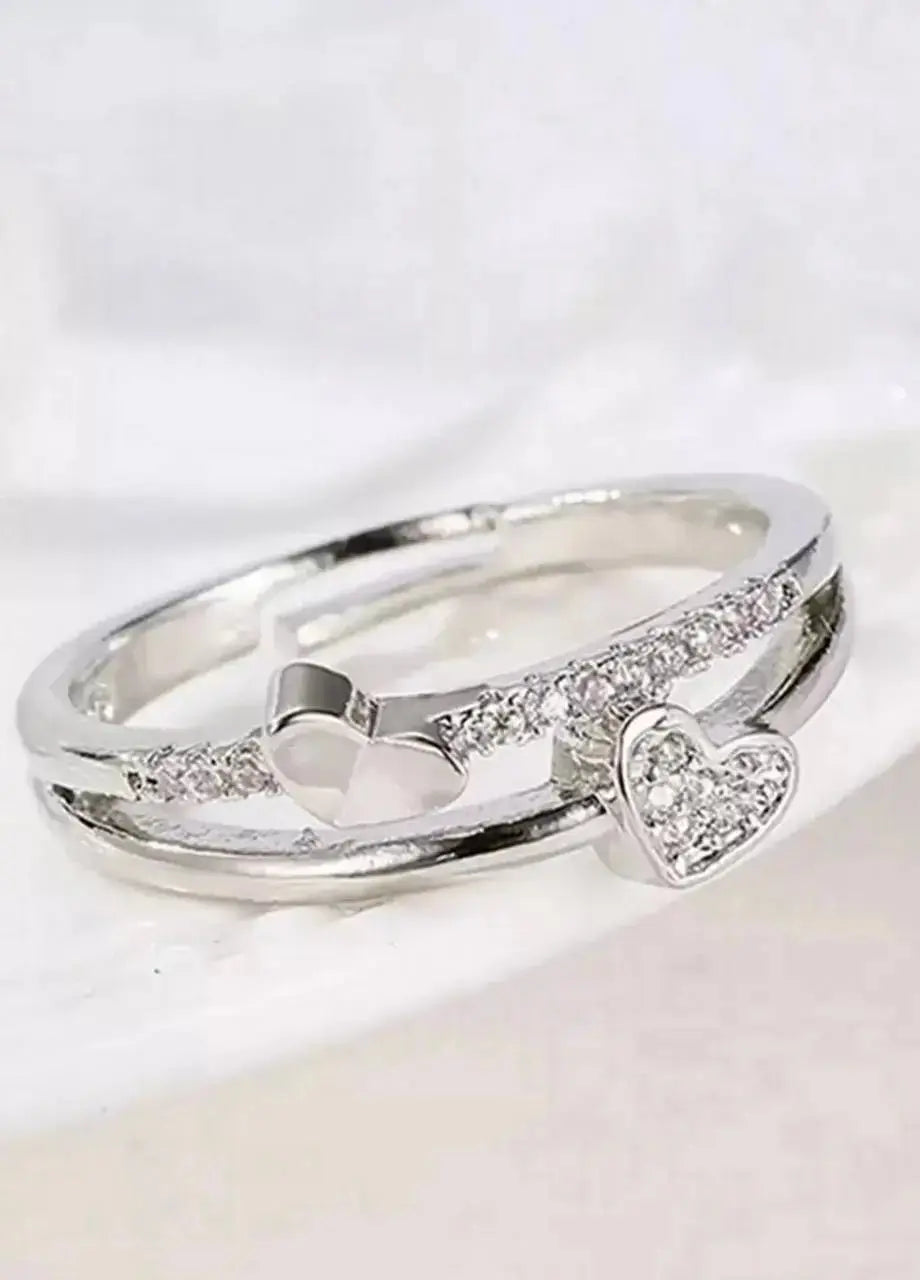Heart Design Adjustable Ring for Women | Elegant Imitation Jewellery Zircon Heart Ring – ImistyleJewellery - Imistyle Jewellery