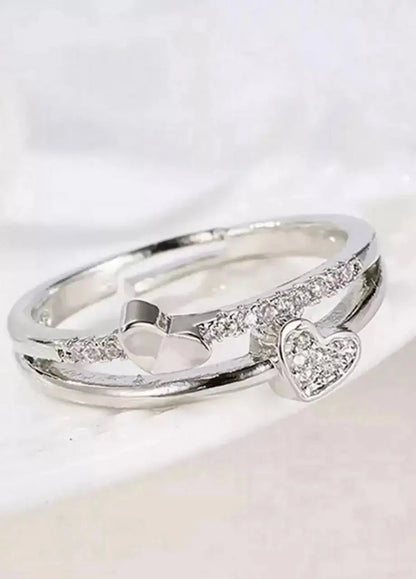 Heart Design Adjustable Ring for Women | Elegant Imitation Jewellery Zircon Heart Ring – ImistyleJewellery - Imistyle Jewellery