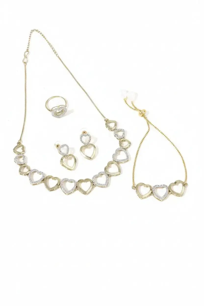 Heart AD Jewellery Combo Set for Women | IMISTYLE - Imistyle Jewellery