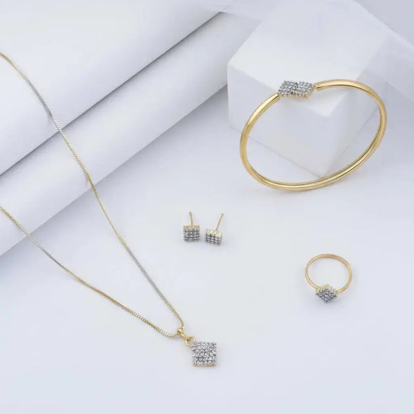 Gold Plated AD Jewellery Combo Set | IMISTYLE - Imistyle Jewellery