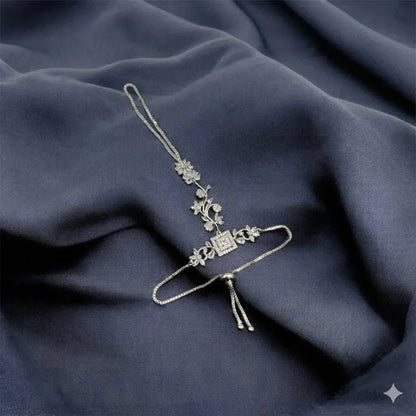 AD Hand Panja Bracelet for Women | Adjustable Imitation Jewellery Hathphool Bracelet with Zircon Stones – ImistyleJewellery - Imistyle Jewellery