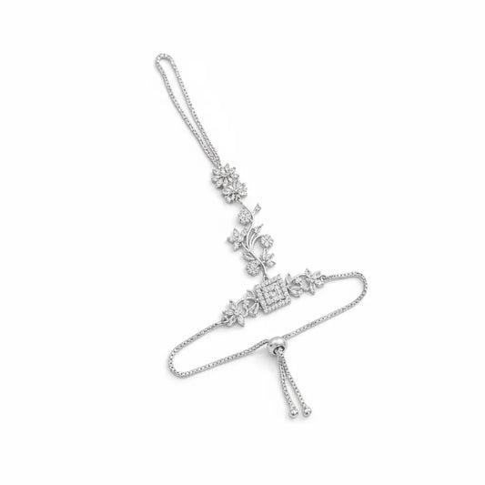 AD Hand Panja Bracelet for Women | Adjustable Imitation Jewellery Hathphool Bracelet with Zircon Stones – ImistyleJewellery - Imistyle Jewellery