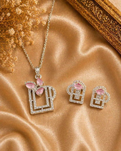 Pink Crystal Mug Pendant Necklace Set for Women | Cute Coffee Mug Design Imitation Jewellery Necklace with Earrings – ImistyleJewellery - Imistyle Jewellery