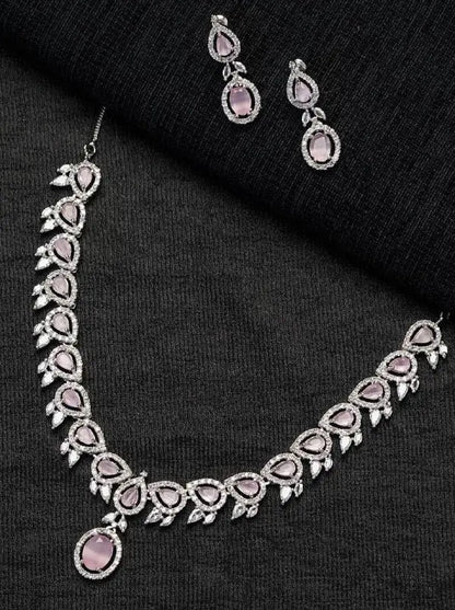 Emerald Green Luxury Necklace Set for Women | CZ Diamond Bridal Jewellery Set | ImiStyleJewellery - Imistyle Jewellery