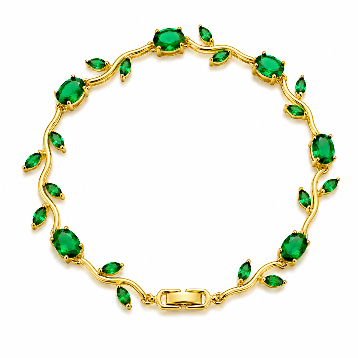 Elegant Tulip Green Crystal Bracelet For Women & Girls