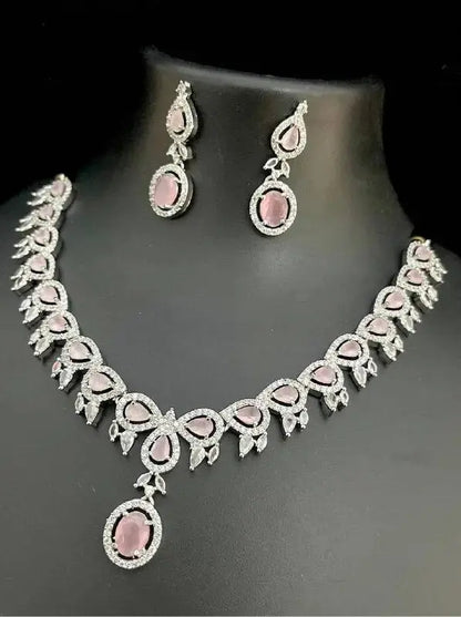Emerald Green Luxury Necklace Set for Women | CZ Diamond Bridal Jewellery Set | ImiStyleJewellery - Imistyle Jewellery