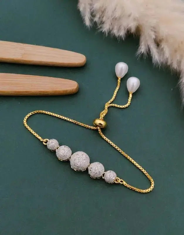 Elegant Pearl Bracelet for Women | Gold Adjustable Minimal Bracelet | ImiStyleJewellery - Imistyle Jewellery