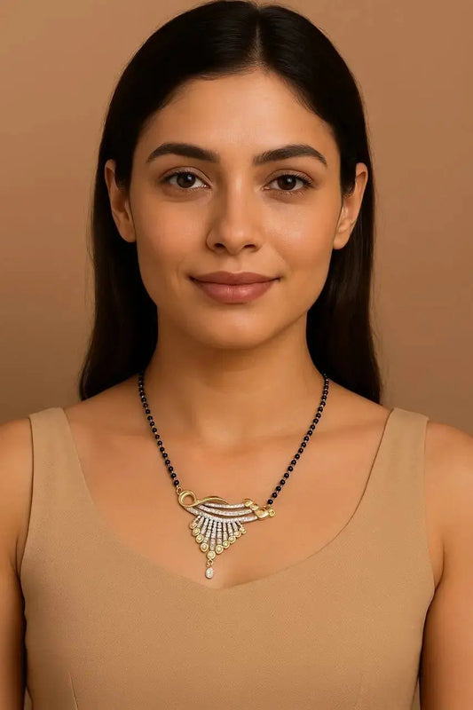 Gold Plated AD Mangalsutra Set | IMISTYLE - Imistyle Jewellery