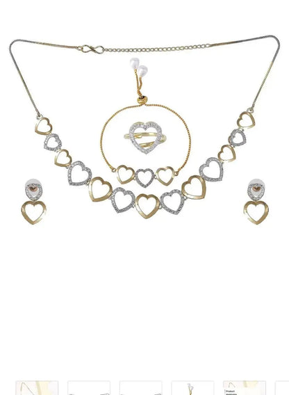 Heart AD Jewellery Combo Set for Women | IMISTYLE - Imistyle Jewellery