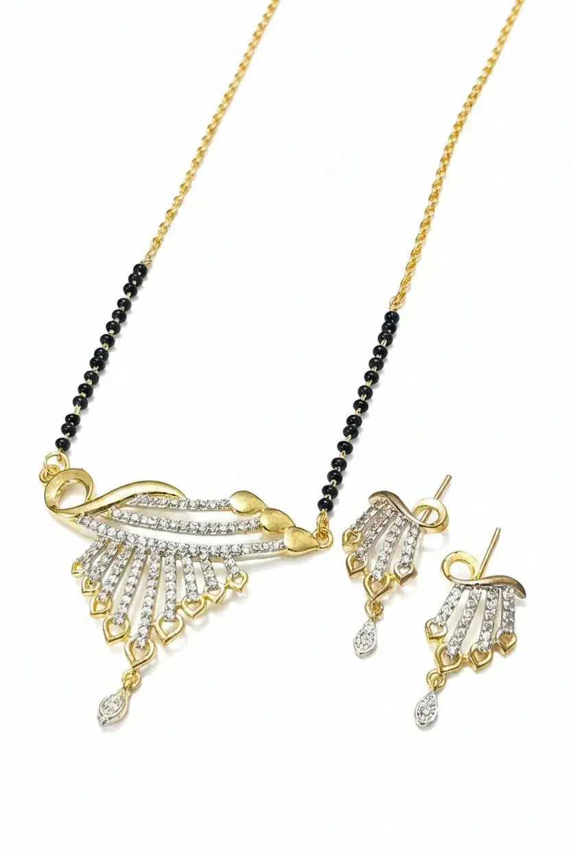 Gold Plated AD Mangalsutra Set | IMISTYLE - Imistyle Jewellery