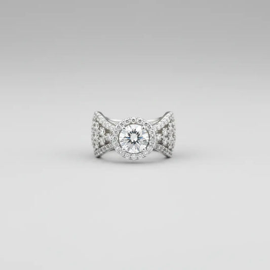 Luxury Dual Band Solitaire Ring for Women | Elegant Diamond Style Statement Ring | Premium Imitation Jewellery | ImiStyleJewellery - Imistyle Jewellery